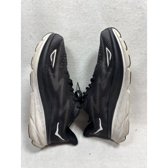 Hoka Mens Clifton 9 Running Shoes Size 8.5 Black & White - Picture 7 of 10